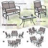 Tangkula 4PCS Outdoor Glider Chair & Table Set Patio Conversation Furniture Set - 4 of 4