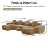 AENKYO Modular L-Shaped Sectional Sofa, 140" Curved Cloud Couch with Chaise, Boneless Corduroy Design for Small Spaces, No Assembly - 4 of 4