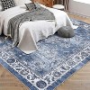 Machine Washable Rug, Foldable Velvet Carpet with Non-Slip Backing, Low Pile Soft Vintage Print, Ideal for Living Room and Bedroom. - 2 of 4