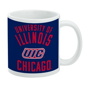 UIC Flames Ceramic Coffee Mug, Novelty Gift Mugs for Coffee, Tea and Hot Drinks, 11oz, White - 1 of 4