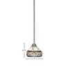 Toltec Lighting Paramount 1 - Light Pendant in  Brushed Nickel with 7" Royal Merlot Art Glass Shade - 2 of 2