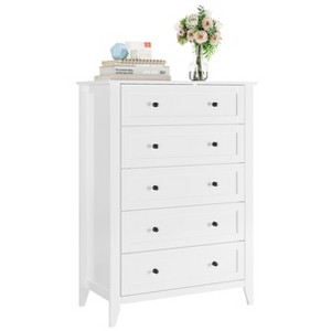 5 Drawer Dresser, Wooden Chest of Drawers for for Office, Storage Cabinet Organizer Drawers for Living Room, Hallway - 1 of 4