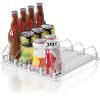 AEELLEEA 5 Lane Automatic Rolling Soda Can Dispenser, Clear Plastic ...
