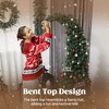 Angel Sar 6ft Prelit Bent Top Christmas Tree, Slim High Mountain Fir with 200 LED Lights, 8 Modes, Metal Stand - 4 of 4