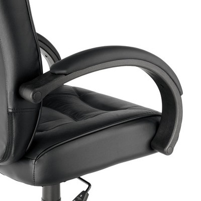 Black High-Back Leather Executive Swivel Chair