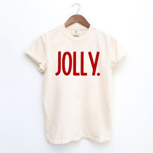 Simply Sage Market Women's Jolly Bold Puff Print Short Sleeve Garment Dyed Tee - 1 of 4
