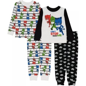 PJ Masks Toddler Boys' 4-Piece Long Sleeve Cotton Pajama Sets - 1 of 4