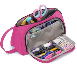 Enday Big Capacity Pencil Case, 3 Compartments Pencil Bags with Zipper - 1 of 4