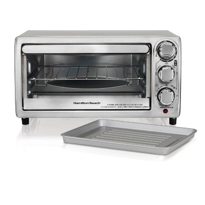 Hamilton Beach Stainless Steel 4-slice Toaster Oven w/ Broiler - Bed Bath &  Beyond - 6492917