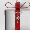 Christmas Silver Metal Gift Box Ornament - Wondershop™ - 3 of 3