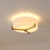 Hudson and Canal 17" Wide 2-Light Semi Flush Mount with Glass Shade - 4 of 4