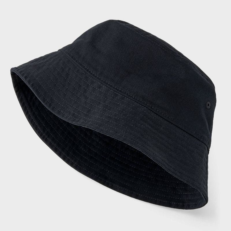 Men's Cotton Bucket Hat - Goodfellow & Co™ Black, 4 of 6