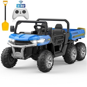 Garvee 24 Volt Ride on Toys, 6 Wheels 2 Seater Electric Ride on UTV Cars for Big Kids, Ride on Dump Truck, 4*4 Motors, USB, Remote Control - 1 of 4