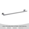 WOWOW 36 in. Stainless Steel Wall Mounted Single Towel Bar in Brushed Nickel - 4 of 4