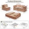 Mocamel 78" 2-in-1 Foldable Sofa Bed, Convertible Corduroy Deep Seat Sleeper  Couch with Blanket & 2 Pillow for Living Room,Beige - 2 of 4