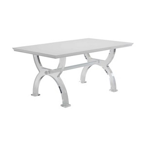 Acme Furniture Martinus Dining Table White/Clear