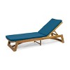 Christopher Knight Home Paul Outdoor Acacia Wood Adjustable Chaise Lounge with Cushion - 2 of 4