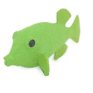 Collectible Wildlife Gifts | Puffer Fish, Green, Blowfish, Swellfish, Tropical Rubber Fish Design, Realistic Toy Model, Gift,  2 1/4"   F3448 B48 - 1 of 4