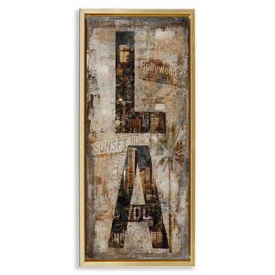 Stupell Industries Los Angeles Montage Collage, 15" x 31"