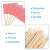 Unique Bargains Small Labeling Marking Cake Cocktail Decor Flag Toothpicks 100 Pcs - 4 of 4