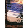 Trends International Lantern Press - Lake Michigan, Sunset on Beach Unframed Wall Poster Prints - 4 of 4