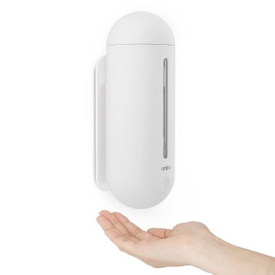 White Wall-Mounted Soft-Touch Soap Dispenser