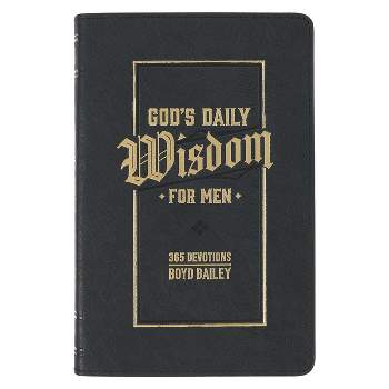 God's Daily Wisdom for Men 365 Devotions Faux Leather - (Leather Bound)