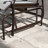 VYNXARIA Outsunny 2-Person Outdoor Glider Bench with Table - Stylish Gray Patio Loveseat - 2 of 4