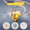 Leafael 18K Rose Gold Plated Love Heart Pendant Necklace with Healing Stone Crystal Jewelry Gifts for Women, 18"+2" - 3 of 4