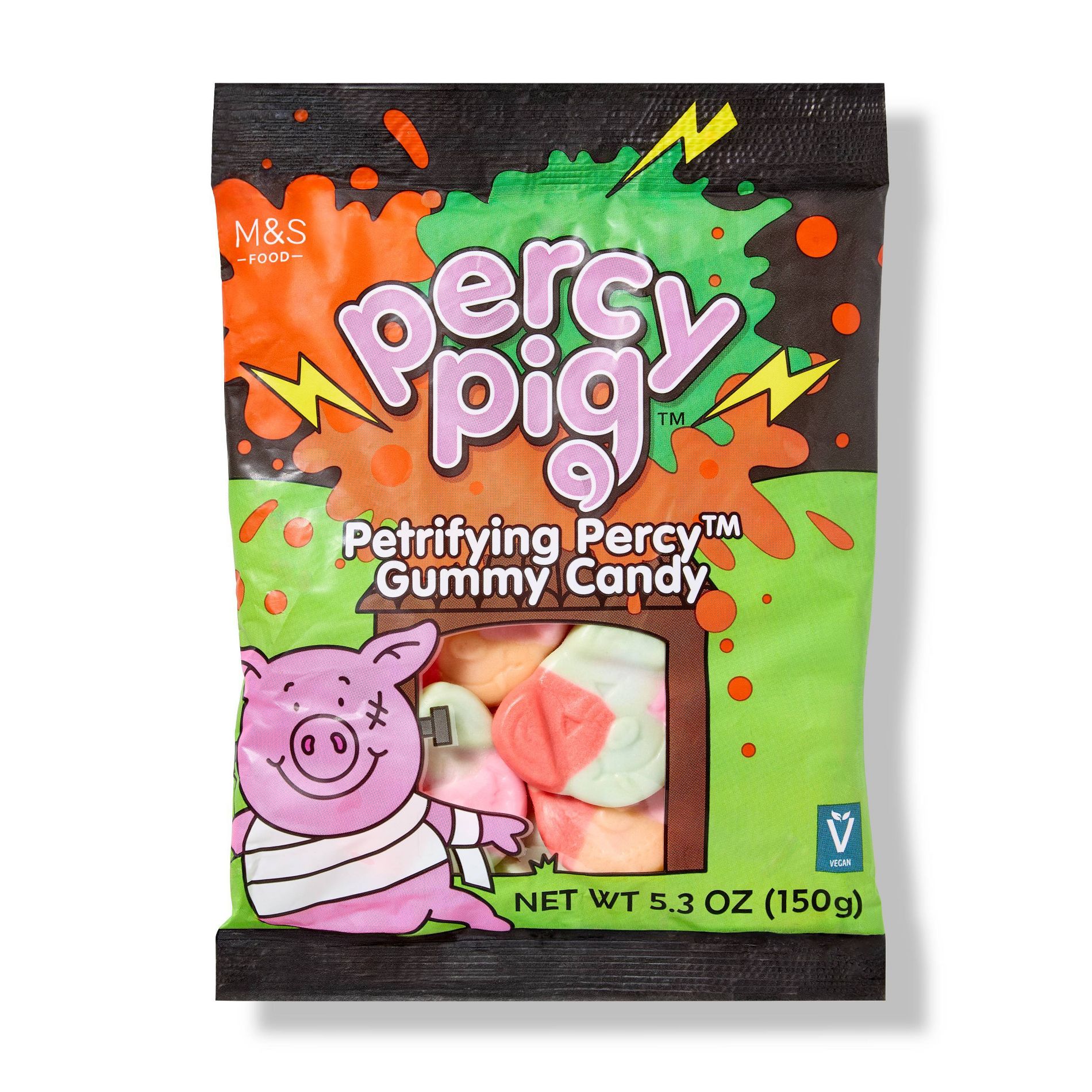 M&S Petrified Percy Pig Halloween Candy - 5.3oz