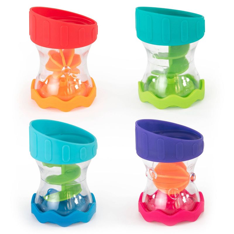 Sassy Toys Bright Water Works Spinners Bath Toy - 4ct, 1 of 4