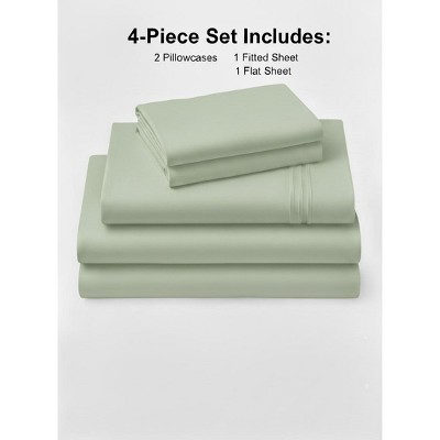 Rug Branch California Cotton Club Sheet Set – 600 Thread Count, 100% Long-Staple Cotton, Soft Sateen Weave