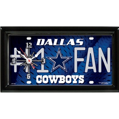 NFL Wall/Desk Analog Clock, #1 Fan with Team Logo - Dallas Cowboys