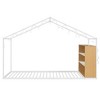 Twin Size Metal House Bed Frame with Shelves and Lights - 4 of 4