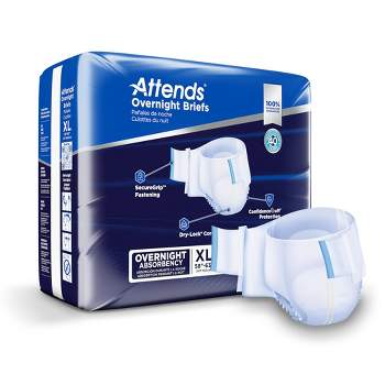 Attends Overnight Incontinence Briefs for Adults, Heavy Absorbency