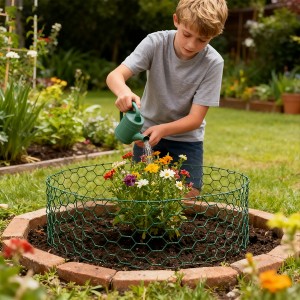 Heavy Duty Garden Fence Netting Kit, Vinyl Coated Steel Mesh, 40Cm Width, Green - 1 of 4