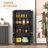 Aghana Digitals 48.5" Black Storage Cabinet with Adjustable Shelves, 4 Doors & Anti-Tilt Device for - 4 of 4