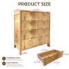 4 Drawer Fluted Dresser for Bedroom, Modern Wood Chest with Gold Handles, Narrow Storage Cabinet or TV Stand - 2 of 4