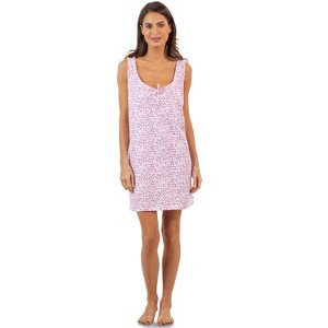 Casual Nights Women's Cotton Sleeveless Nightgown Chemise - 1 of 4
