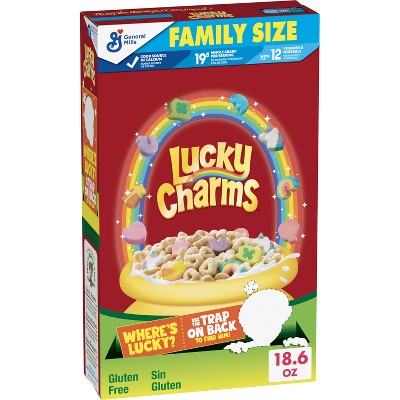 Lucky Charms Gluten Free Cereal with Marshmallows, 18.6 OZ Family