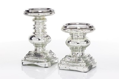 Rustic Reflections Wood Candle Holder Set 2ct - Olivia & May : Target