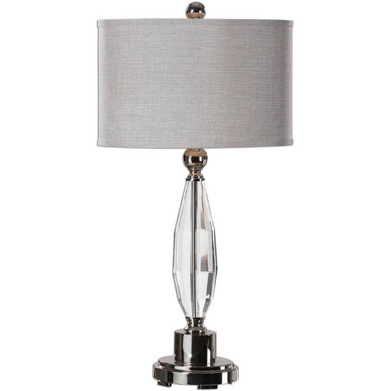 Uttermost Torlino 30 3/4" Polished Nickel and Crystal Table Lamp, 1 of 2