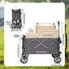 DSVIMOY 400L Collapsible Wagon, Folding Wagon Cart with Big Wheels for Camping, Sports, Garden, Baseball, Grey, 39.37"*36.22"*22.04" - 3 of 4