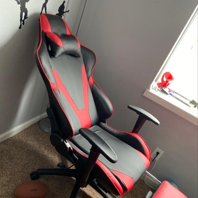 Flash Furniture X40 Gaming Chair Racing Ergonomic Computer Chair With Fully  Reclining Back/arms, Slide-out Footrest, Massaging Lumbar - Black : Target