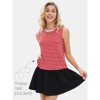 EXLURA Women's Summer Sleeveless Sundress 2025 Casual Striped Patchwork Mini Tank Dress with Pockets - 2 of 4
