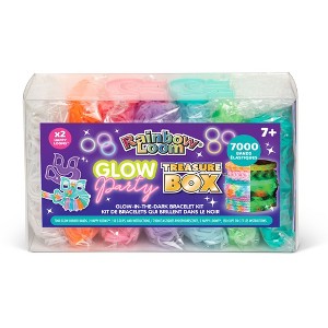 Rainbow Loom: Treasure Box - Glow-in-The-Dark Edition - DIY Bands Jewelry Kit, 7000 Glow Rubber Bands, 2 Happy Looms, Ages 7+ - 1 of 4