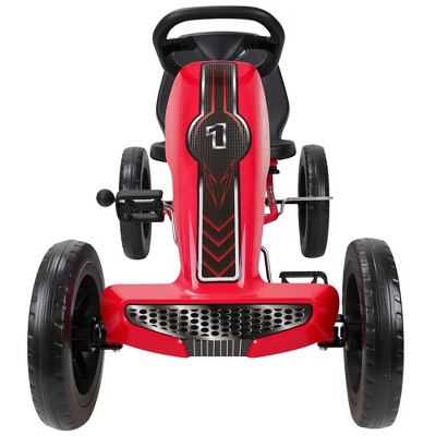 Red Adjustable Pedal Go Kart with EVA Wheels
