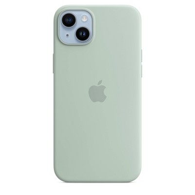 iphone 14 plus silicone case with magsafe succulent