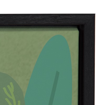 Cheetahs in the Jungle Framed Canvas Wall Art, 26.69" x 21.63"