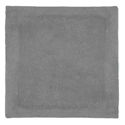 Gray 21" x 34" Cotton Tufted Reversible Bath Rug